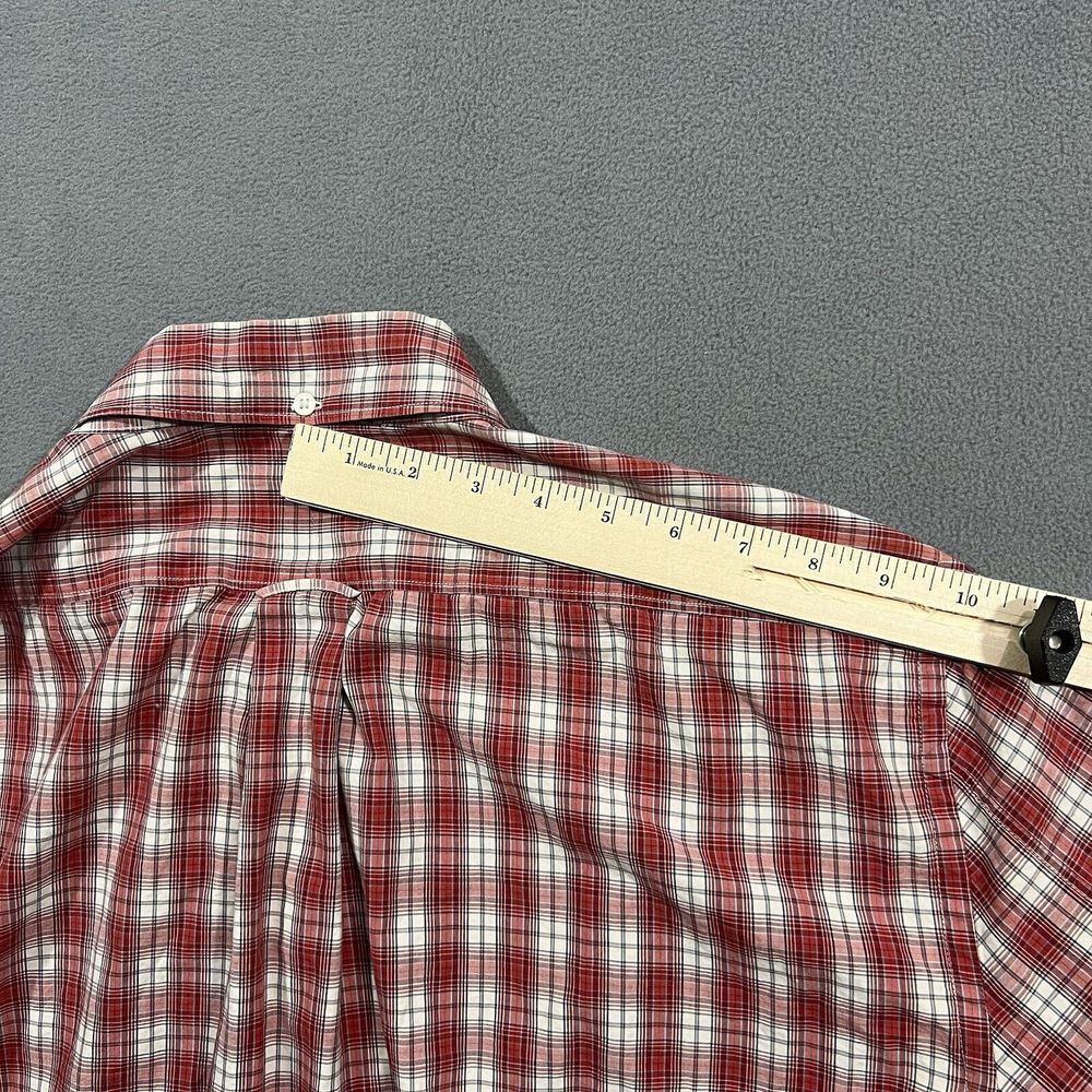 Todd Snyder Shirt Men XL Red White Plaid Outdoor Lightweight Button Down Preppy - Picture 9 of 10